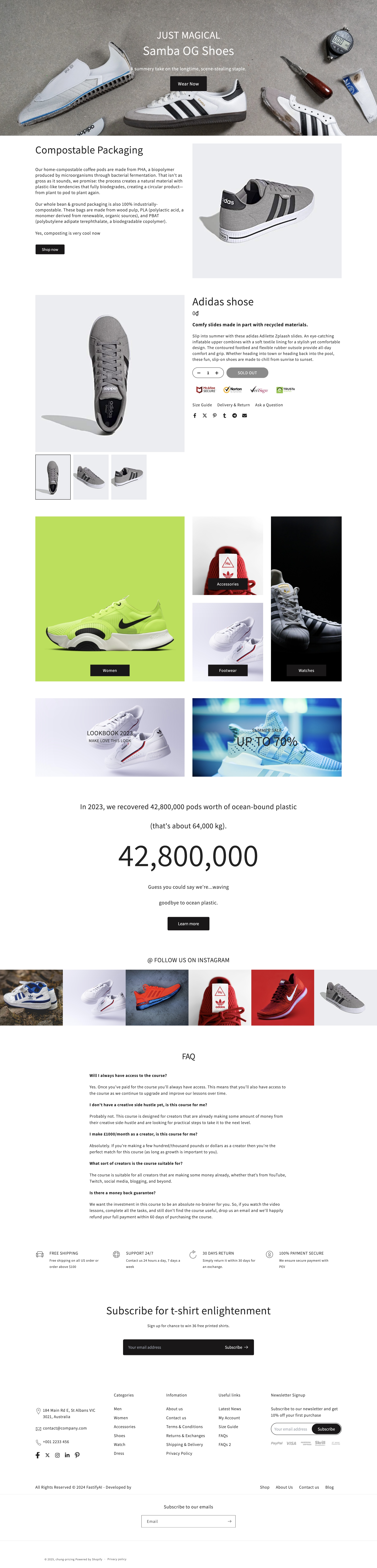 Landing page builder interface